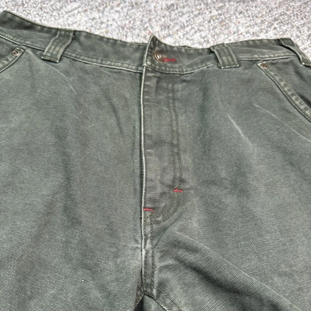 Cabelas Shorts Mens 32 Cargo Carpenter Hiking Outdoors Cotton Green